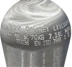 7,0 L. Alüminyum Tüp-Vanalı (Dalış Tüpü)