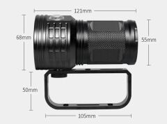 IPX8 27 LED'li 12000 lümen Dalış Feneri - Pil ve Şarj Cihazı Dahil