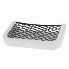 Plastik fileli eşya yuvası, beyaz. 205x112x32mm