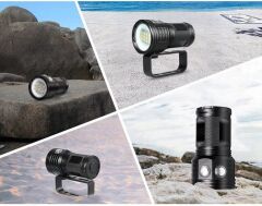 IPX8 27 LED'li 12000 Lümen Dalış Feneri - Pil Dahil