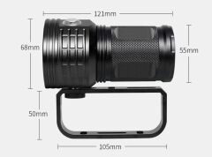 IPX8 27 LED'li 12000 Lümen Dalış Feneri - Pil Dahil