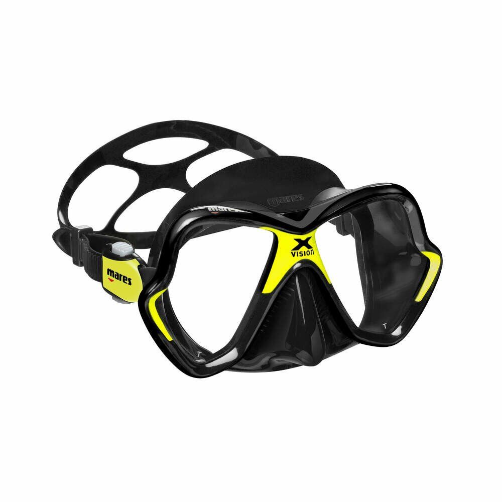 Mares X-Vision Tüplü Dalış Maskesi Siyah-Sarı