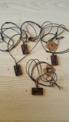 Ahşap dalgıç motifli kolye