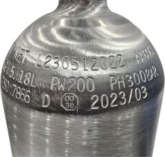 5,0 L. Alüminyum Tüp- Şişe  (Dalış Tüpü)