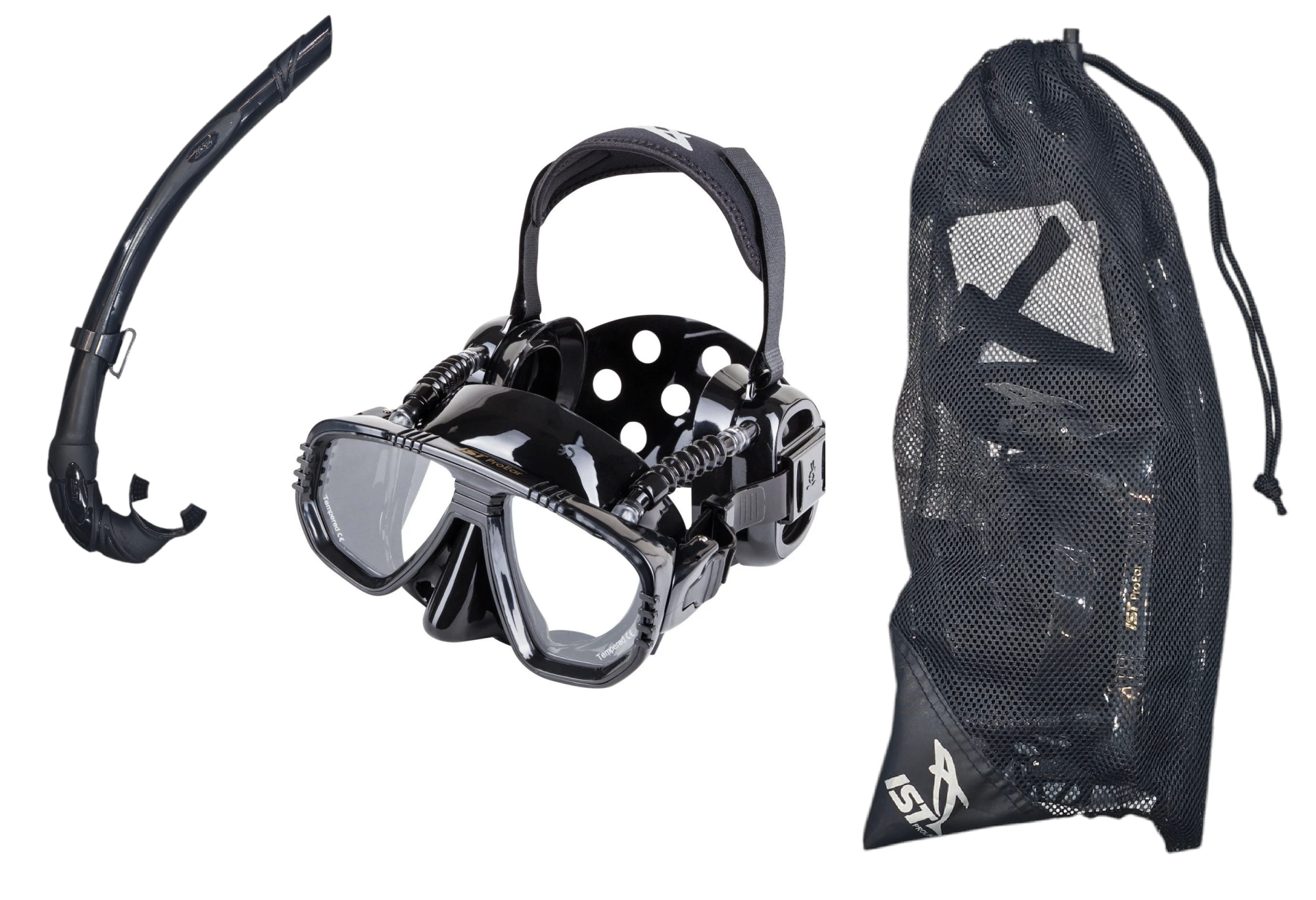 IST Maske PRO-EAR Kulaklıklı (ANTI-FOG), + şnorkel