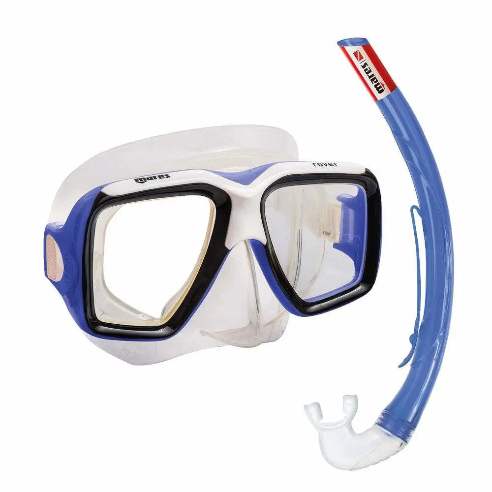 Mares Rover Maske Şnorkel Set Şeffaf Mavi