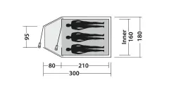 Easy Camp Quasar 300 Steel Blue 3 Kişilik Çadır
